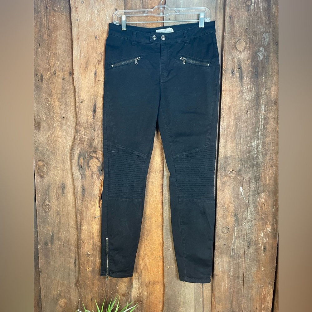 H&M Black Skinny Moto Jeans